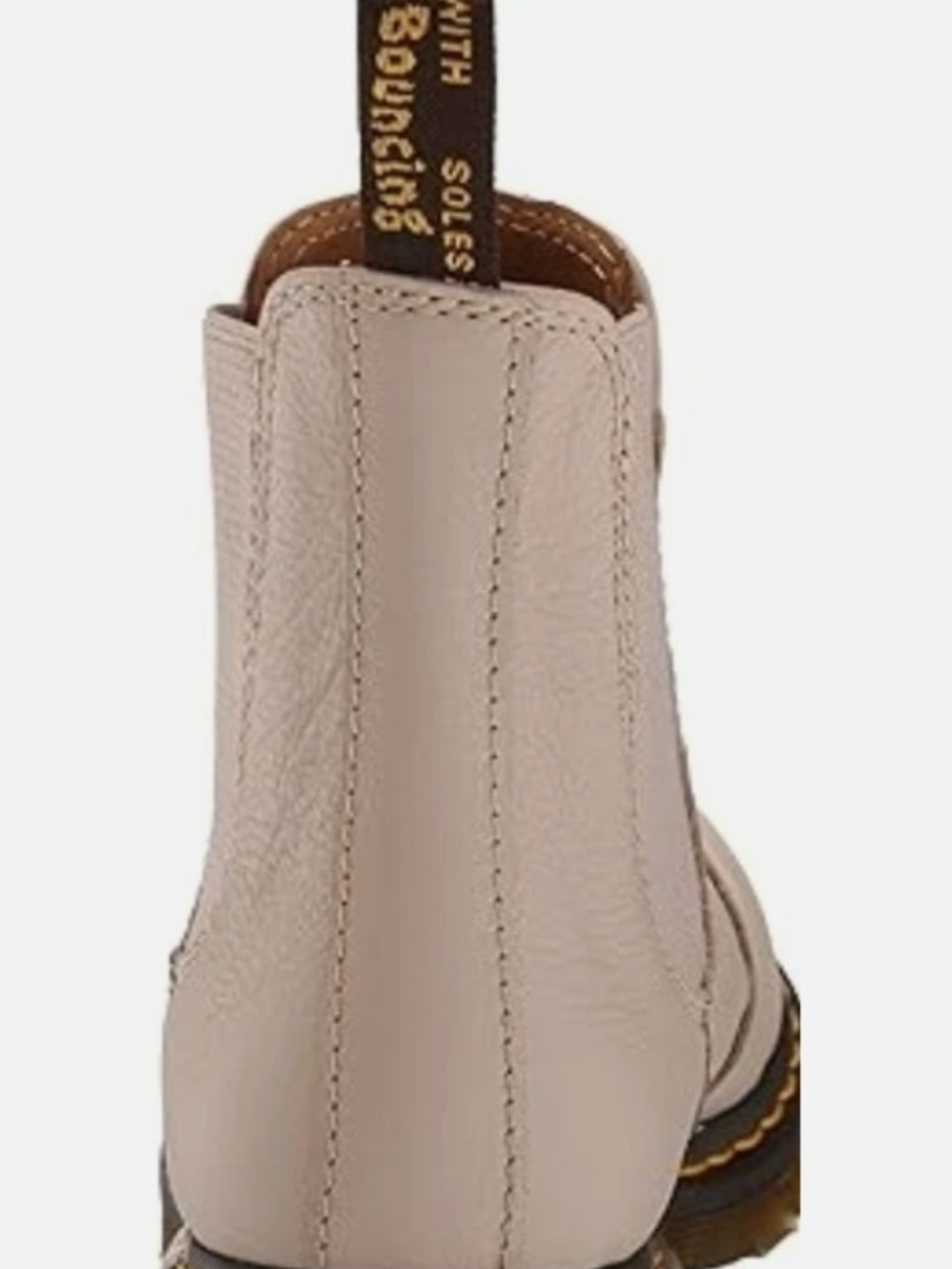 Dr. Martens Women's Chelsea Boot in Beige Leather